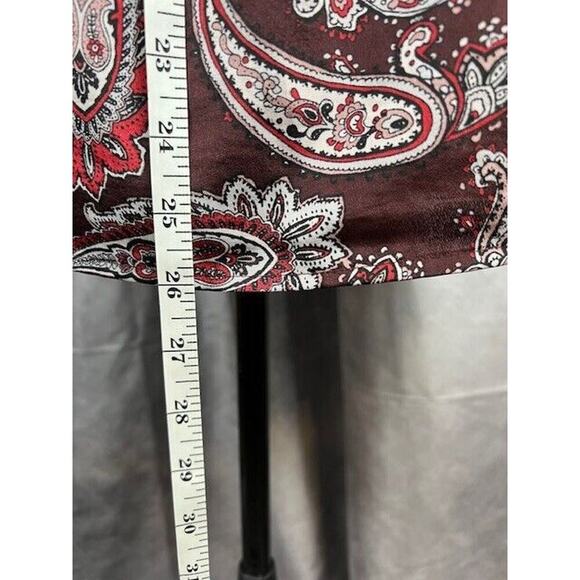 LOFT Outlet Women's Paisley Blouse Short Sleeve Top Medium - Picture 4 of 6